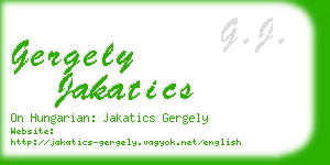 gergely jakatics business card